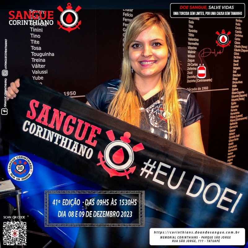 41º Edição - Campanha Sangue Corinthiano - 08 e 09 de Dezembro de 2022 - Neo Quimíca Arena