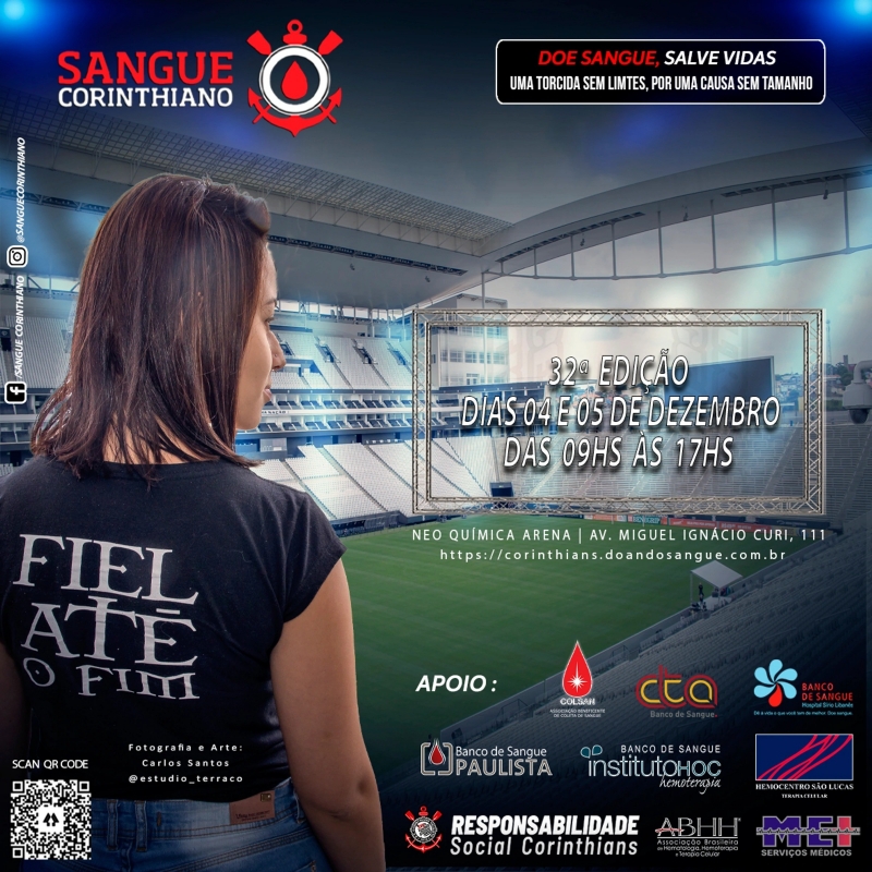 32º Edição - Campanha Sangue Corinthiano - 04 e 05 de Dezembro 2020 - Neo Quimíca Arena