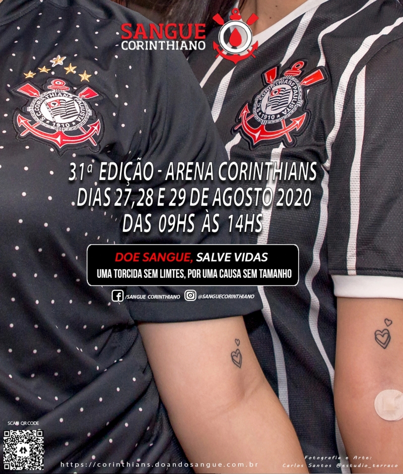 31º Edição - Campanha Sangue Corinthiano - 27, 28 e 29 de Agosto 2020 - Neo Quimíca Arena