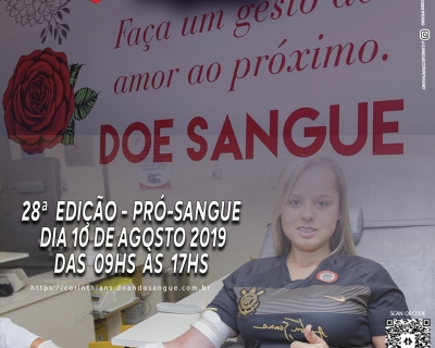 28º Edição - Campanha Sangue Corinthiano - Pró-Sangue