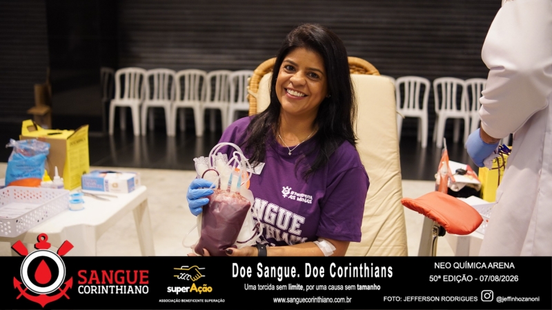 50º Edição - Campanha Sangue Corinthiano - Neo Quimíca Arena - 07 de Agosto 2026