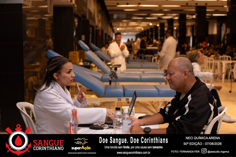 50º Edição - Campanha Sangue Corinthiano - Neo Quimíca Arena - 07 de Agosto 2026