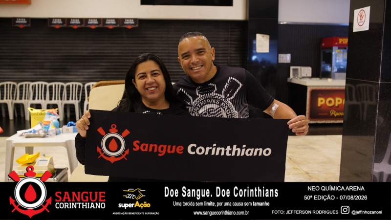 50º Edição - Campanha Sangue Corinthiano - Neo Quimíca Arena - 07 de Agosto 2026
