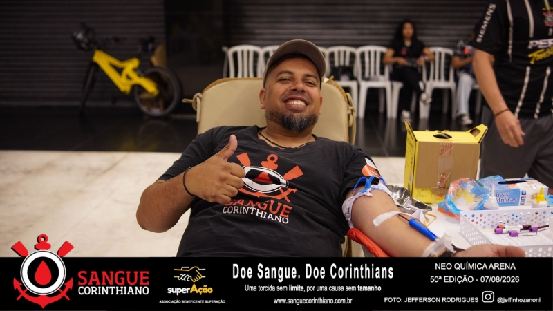 50º Edição - Campanha Sangue Corinthiano - Neo Quimíca Arena - 07 de Agosto 2026