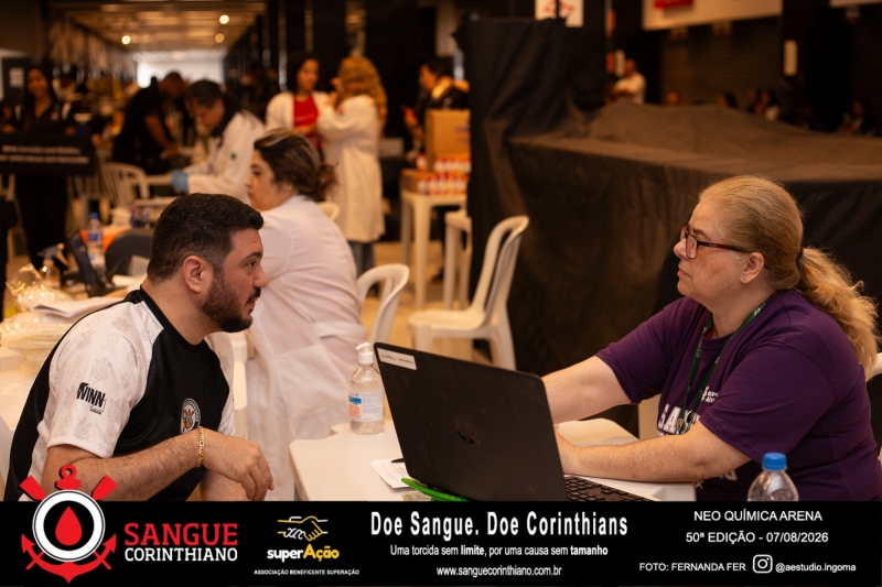 50º Edição - Campanha Sangue Corinthiano - Neo Quimíca Arena - 07 de Agosto 2026