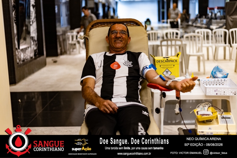 50º Edição - Campanha Sangue Corinthiano - Neo Quimíca Arena - 07 de Agosto 2026