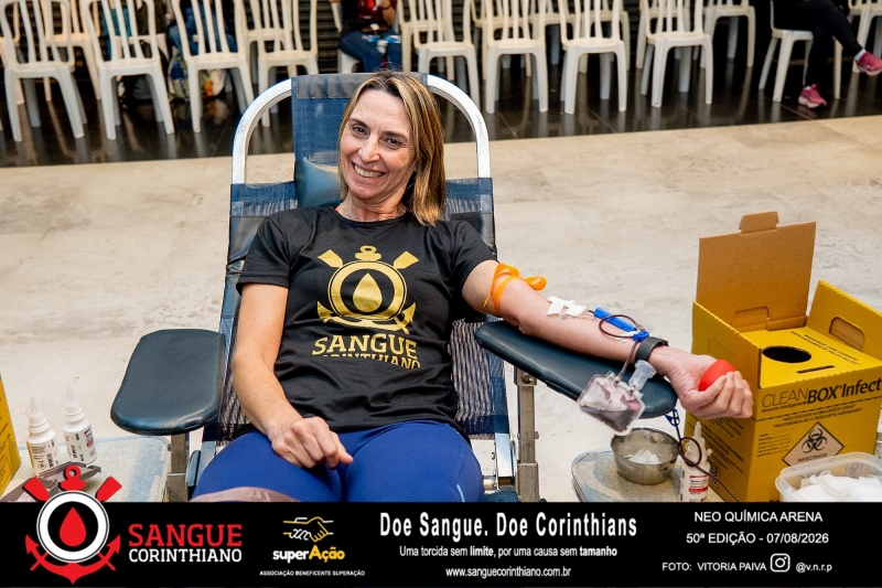 50º Edição - Campanha Sangue Corinthiano - Neo Quimíca Arena - 07 de Agosto 2026