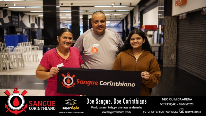 50º Edição - Campanha Sangue Corinthiano - Neo Quimíca Arena - 07 de Agosto 2026