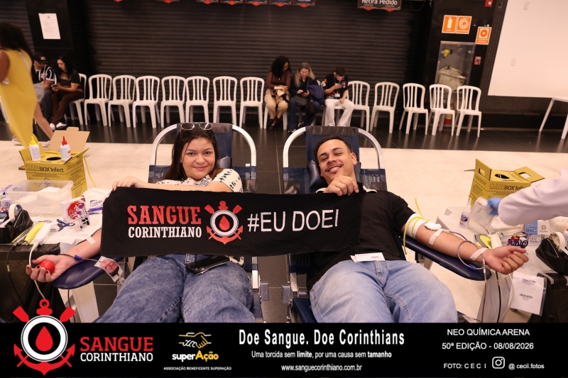 50º Edição - Campanha Sangue Corinthiano - Neo Quimíca Arena - 08 de Agosto 2026