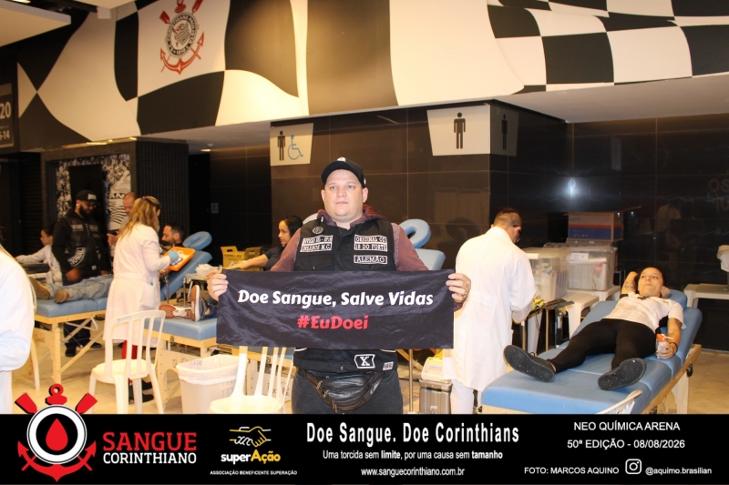 50º Edição - Campanha Sangue Corinthiano - Neo Quimíca Arena - 08 de Agosto 2026