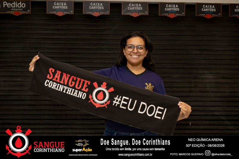 50º Edição - Campanha Sangue Corinthiano - Neo Quimíca Arena - 08 de Agosto 2026