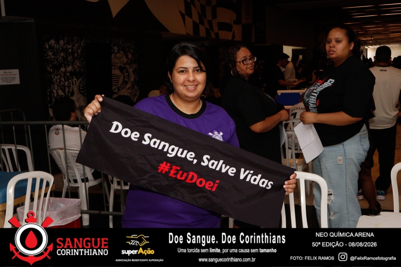 50º Edição - Campanha Sangue Corinthiano - Neo Quimíca Arena - 08 de Agosto 2026
