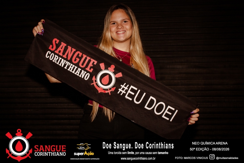 50º Edição - Campanha Sangue Corinthiano - Neo Quimíca Arena - 08 de Agosto 2026