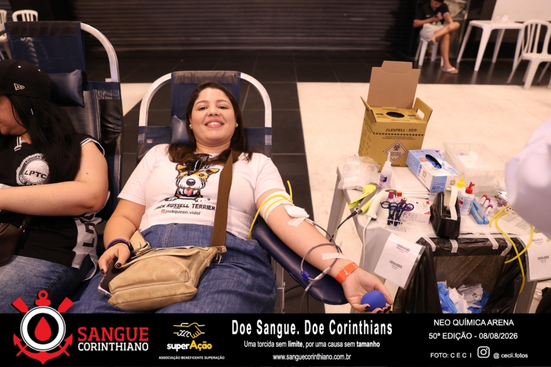 50º Edição - Campanha Sangue Corinthiano - Neo Quimíca Arena - 08 de Agosto 2026
