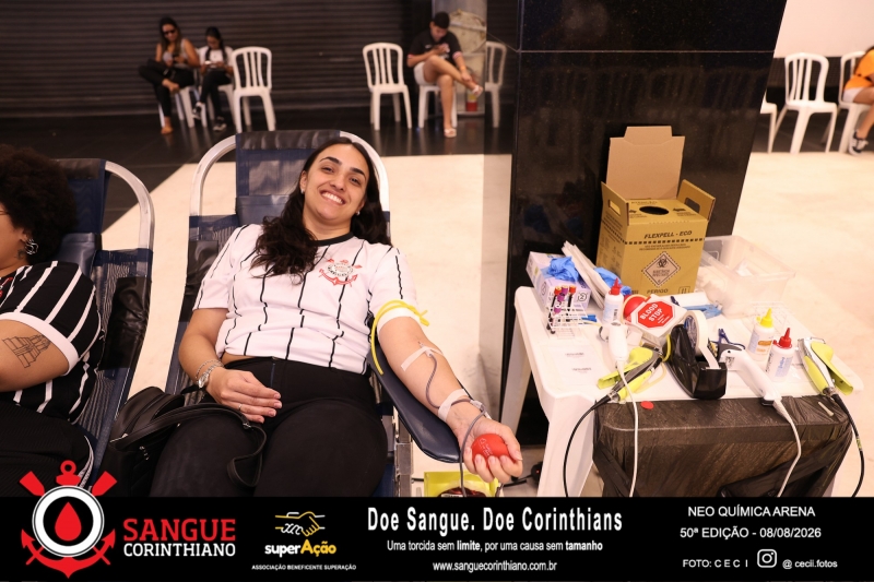 50º Edição - Campanha Sangue Corinthiano - Neo Quimíca Arena - 08 de Agosto 2026