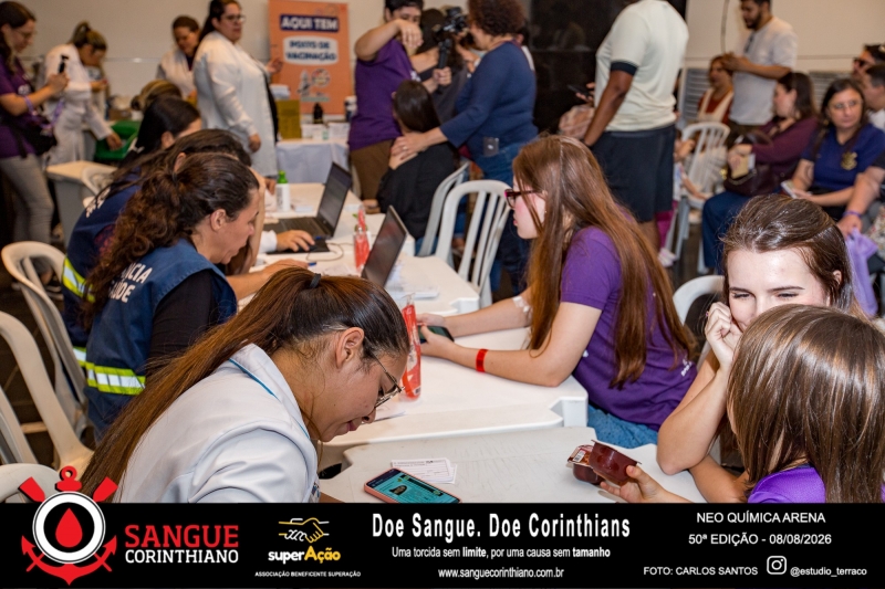 50º Edição - Campanha Sangue Corinthiano - Neo Quimíca Arena - 08 de Agosto 2026