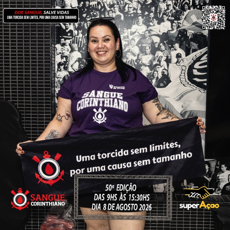 50º Edição - Campanha Sangue Corinthiano - Neo Quimíca Arena - 08 de Agosto 2026