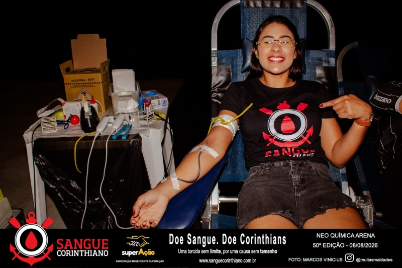 50º Edição - Campanha Sangue Corinthiano - Neo Quimíca Arena - 08 de Agosto 2026