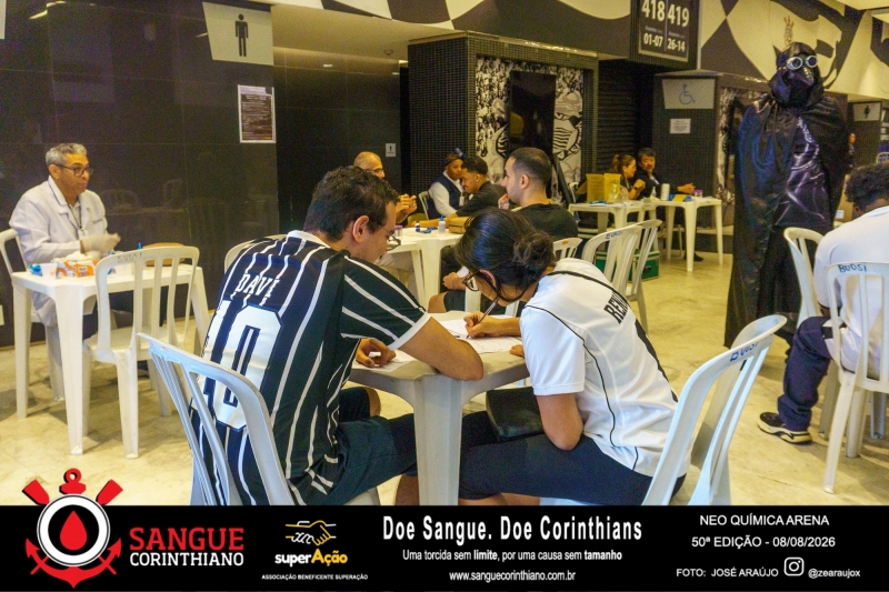 50º Edição - Campanha Sangue Corinthiano - Neo Quimíca Arena - 08 de Agosto 2026