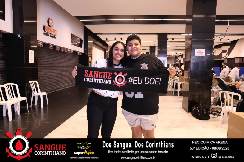 50º Edição - Campanha Sangue Corinthiano - Neo Quimíca Arena - 08 de Agosto 2026