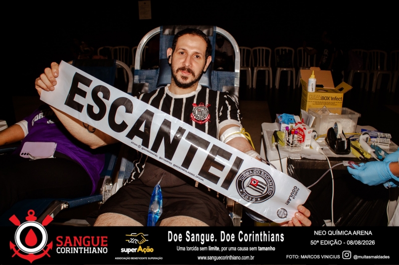 50º Edição - Campanha Sangue Corinthiano - Neo Quimíca Arena - 08 de Agosto 2026