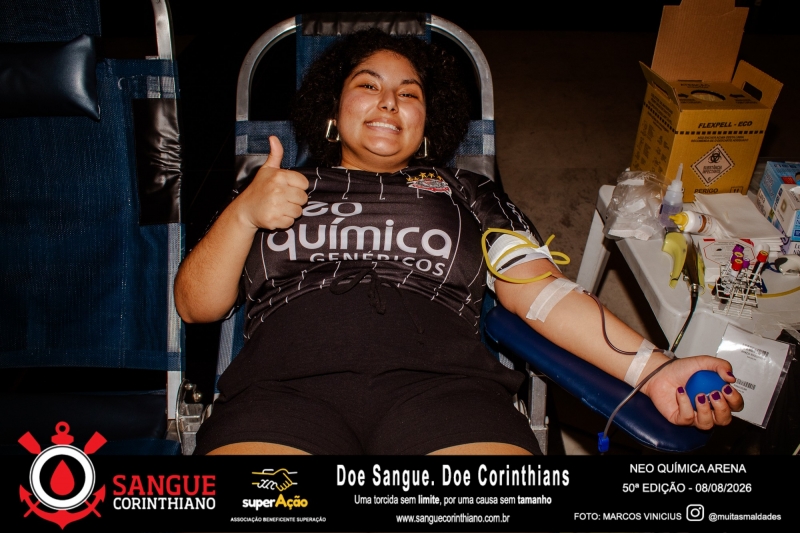 50º Edição - Campanha Sangue Corinthiano - Neo Quimíca Arena - 08 de Agosto 2026
