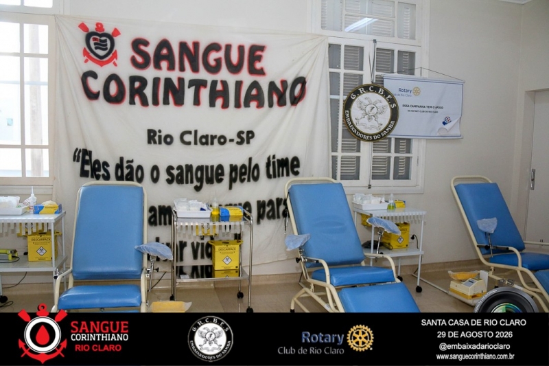 Campanha Sangue Corinthiano  - 29 de Agosto 2026 -  Rio Claro SP