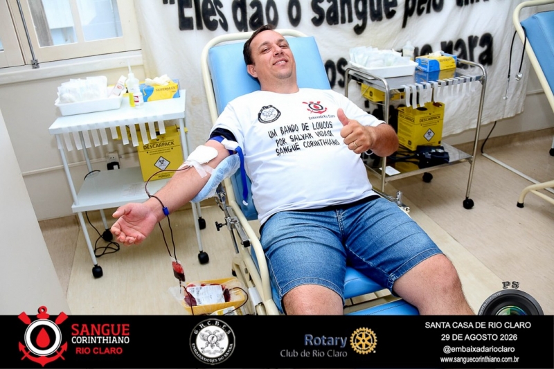 Campanha Sangue Corinthiano  - 29 de Agosto 2026 -  Rio Claro SP
