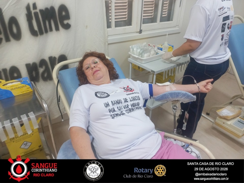 Campanha Sangue Corinthiano  - 29 de Agosto 2026 -  Rio Claro SP