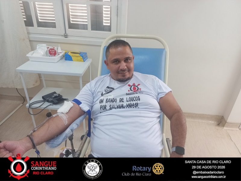 Campanha Sangue Corinthiano  - 29 de Agosto 2026 -  Rio Claro SP