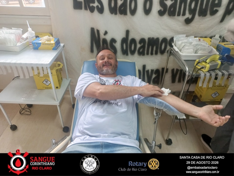 Campanha Sangue Corinthiano  - 29 de Agosto 2026 -  Rio Claro SP