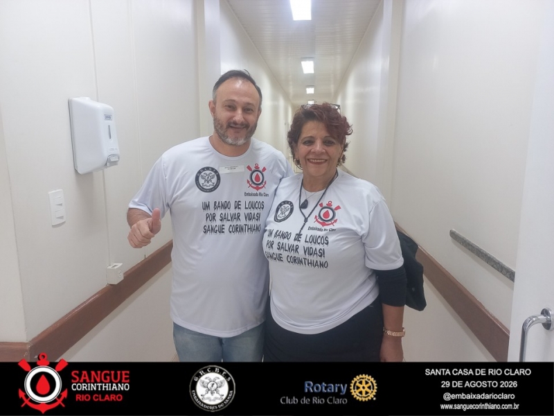 Campanha Sangue Corinthiano  - 29 de Agosto 2026 -  Rio Claro SP