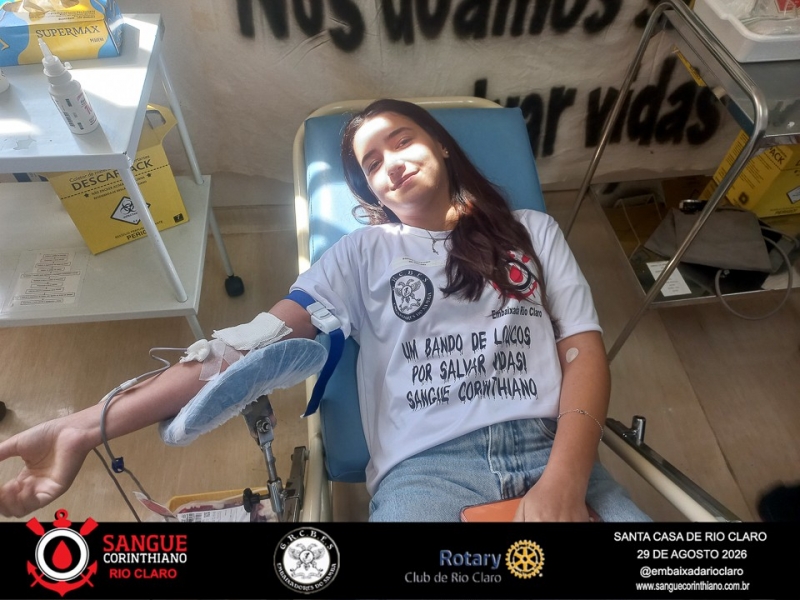 Campanha Sangue Corinthiano  - 29 de Agosto 2026 -  Rio Claro SP