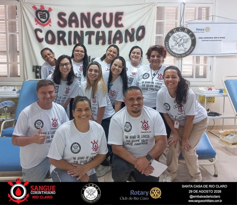 Campanha Sangue Corinthiano  - 29 de Agosto 2026 -  Rio Claro SP
