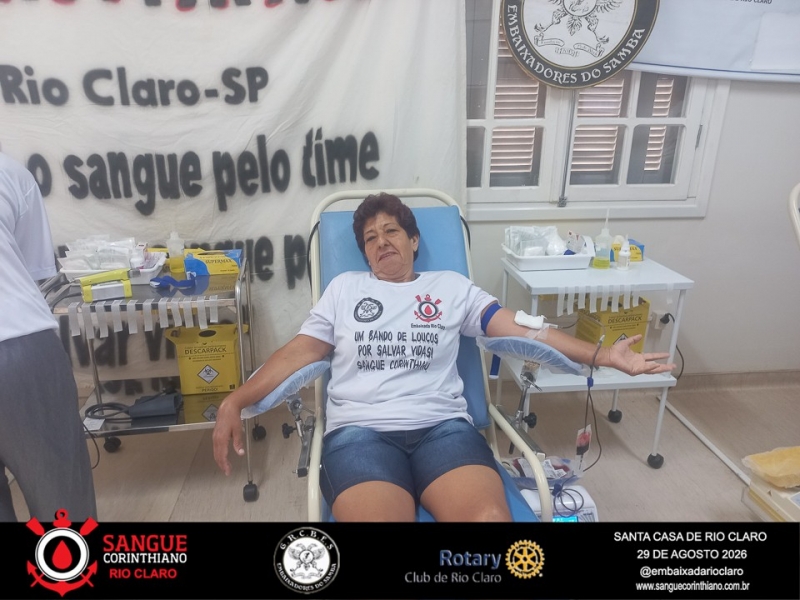Campanha Sangue Corinthiano  - 29 de Agosto 2026 -  Rio Claro SP