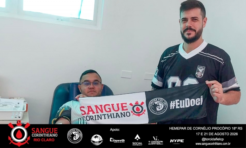 Campanha Sangue Corinthiano - 17 e 21 Agosto 2026 - Cornélio Procópio - PR