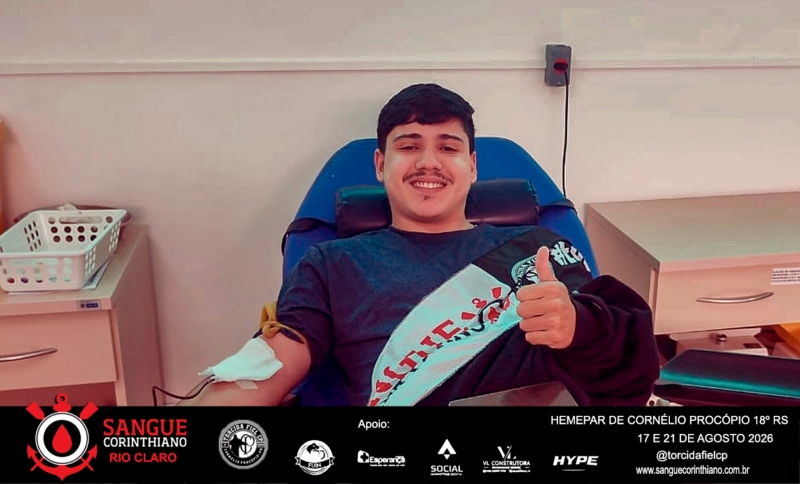 Campanha Sangue Corinthiano - 17 e 21 Agosto 2026 - Cornélio Procópio - PR