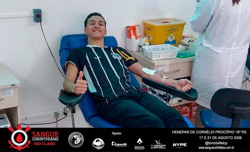 Campanha Sangue Corinthiano - 17 e 21 Agosto 2026 - Cornélio Procópio - PR
