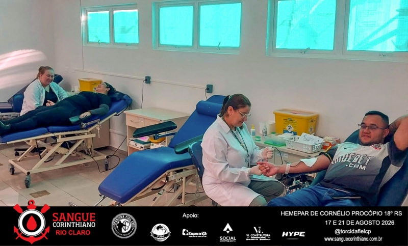 Campanha Sangue Corinthiano - 17 e 21 Agosto 2026 - Cornélio Procópio - PR