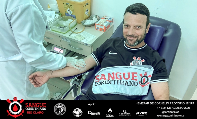 Campanha Sangue Corinthiano - 17 e 21 Agosto 2026 - Cornélio Procópio - PR
