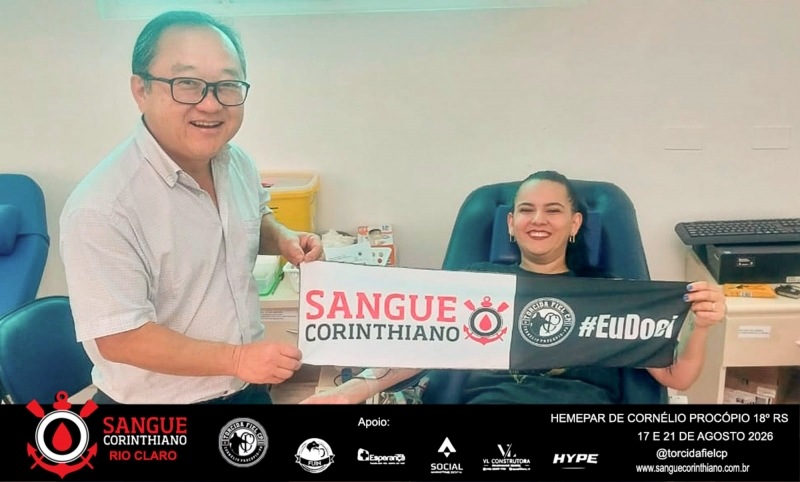 Campanha Sangue Corinthiano - 17 e 21 Agosto 2026 - Cornélio Procópio - PR
