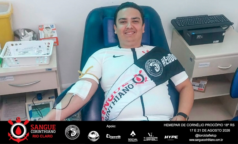 Campanha Sangue Corinthiano - 17 e 21 Agosto 2026 - Cornélio Procópio - PR