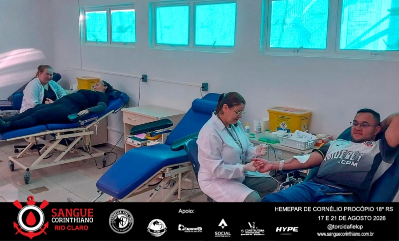 Campanha Sangue Corinthiano - 17 e 21 Agosto 2026 - Cornélio Procópio - PR