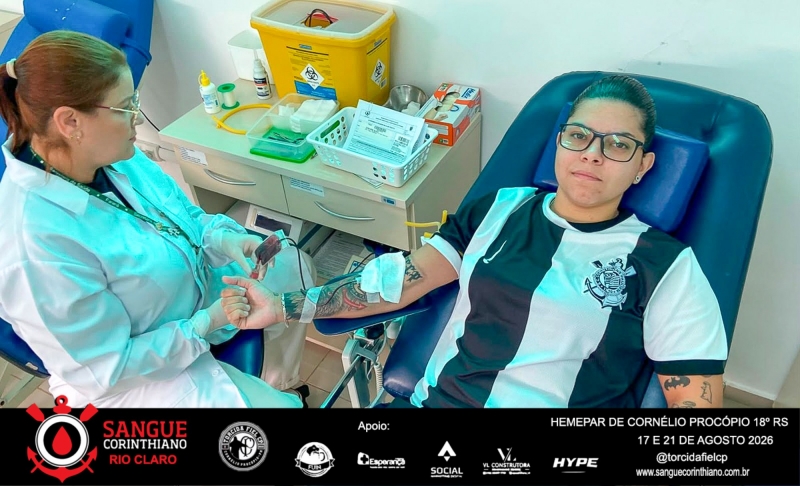 Campanha Sangue Corinthiano - 17 e 21 Agosto 2026 - Cornélio Procópio - PR