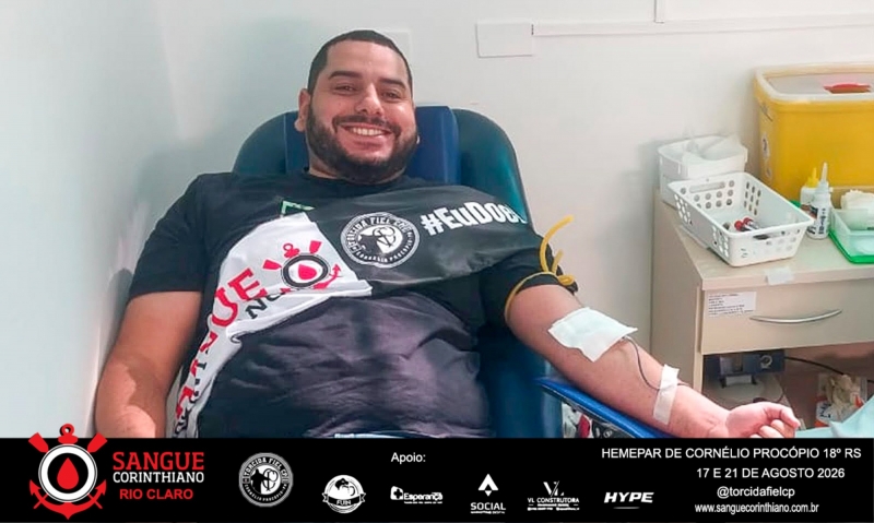 Campanha Sangue Corinthiano - 17 e 21 Agosto 2026 - Cornélio Procópio - PR