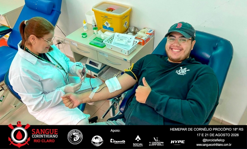 Campanha Sangue Corinthiano - 17 e 21 Agosto 2026 - Cornélio Procópio - PR